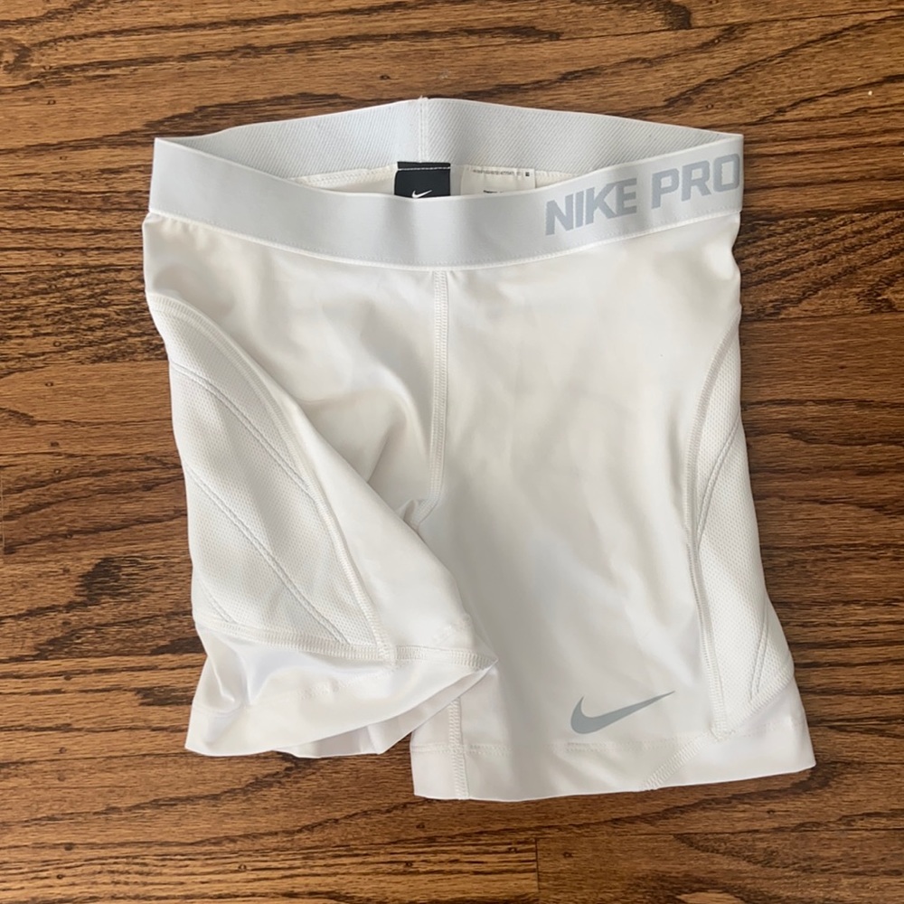Nike Pro sz S sliding shorts white EUC comfortable